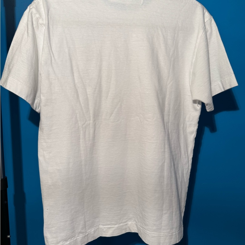 Comme des Garcons. PLAY. 
White Tee with Navy Polka Dot Heart - Picture 5 of 14